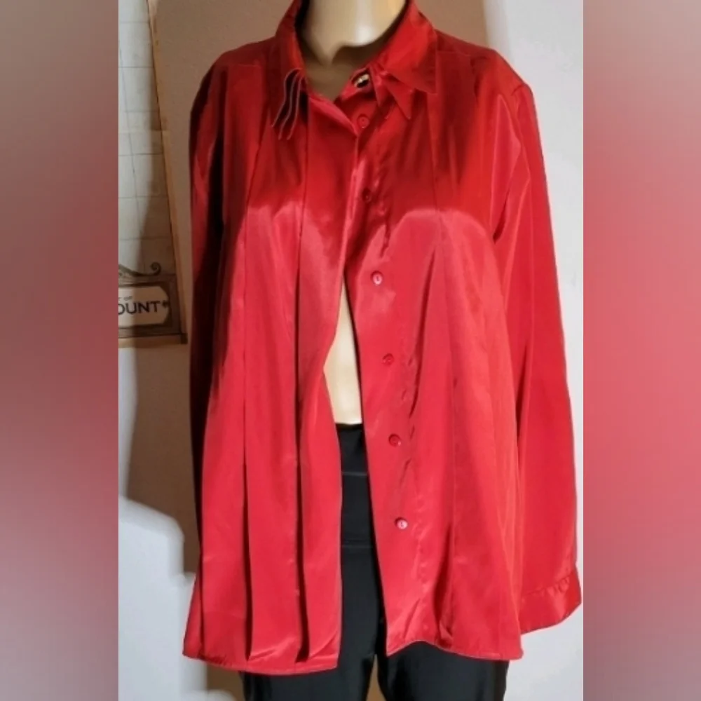 Vintage Yves St. Clair Triple Colar Shirt size 12 - Picture 1 of 5